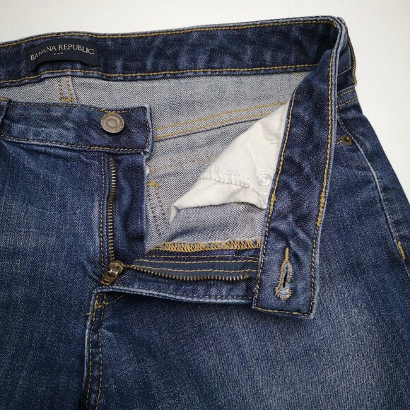 Banana Republic Factory Ladies Medium Wash Flare Leg Blue Jeans - Picture 8 of 13